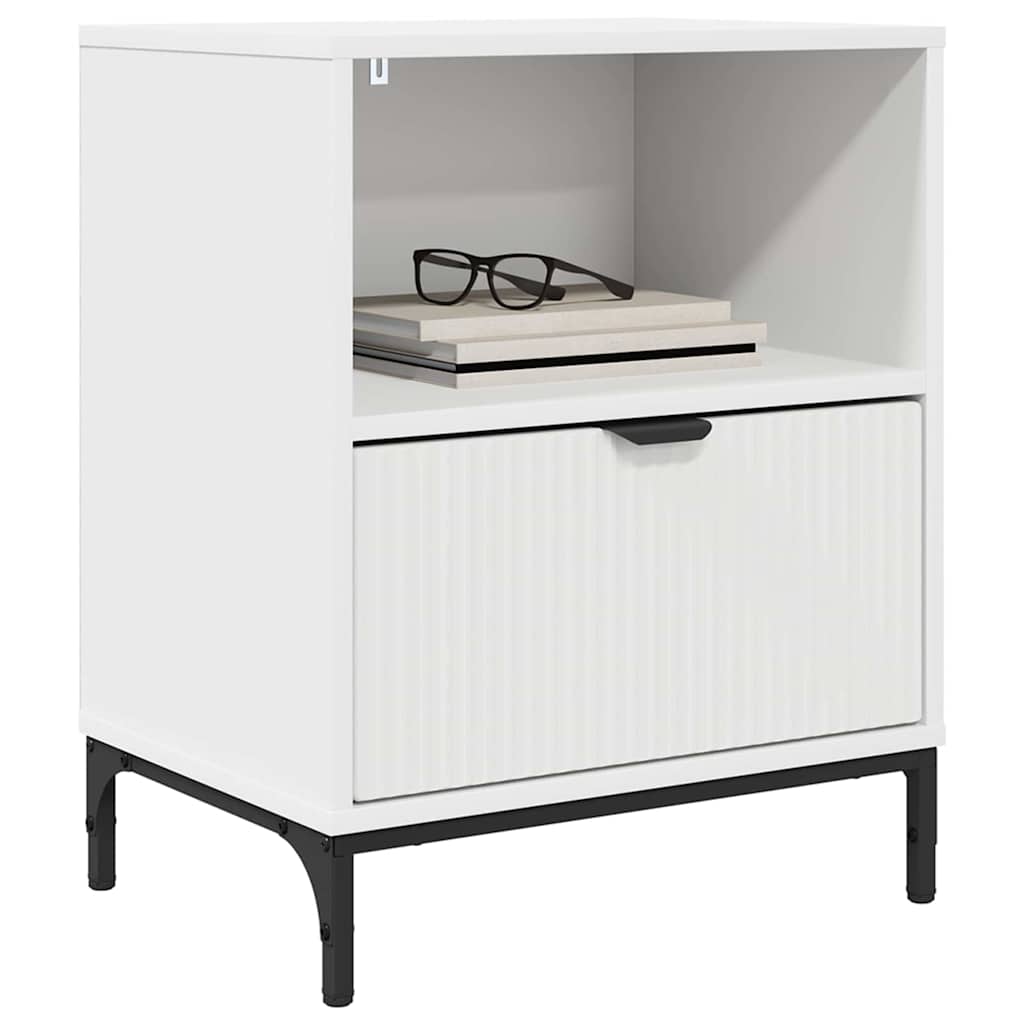 Mesas de cabeceira com gaveta 2 pcs Branco 49 x 36 x 61 cm
