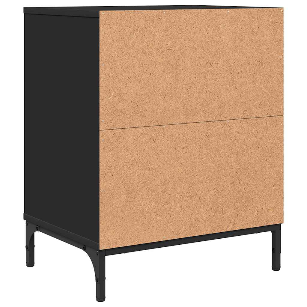 Mesa-de-cabeceira Preto 49 x 36 x 61 cm Madeira processada