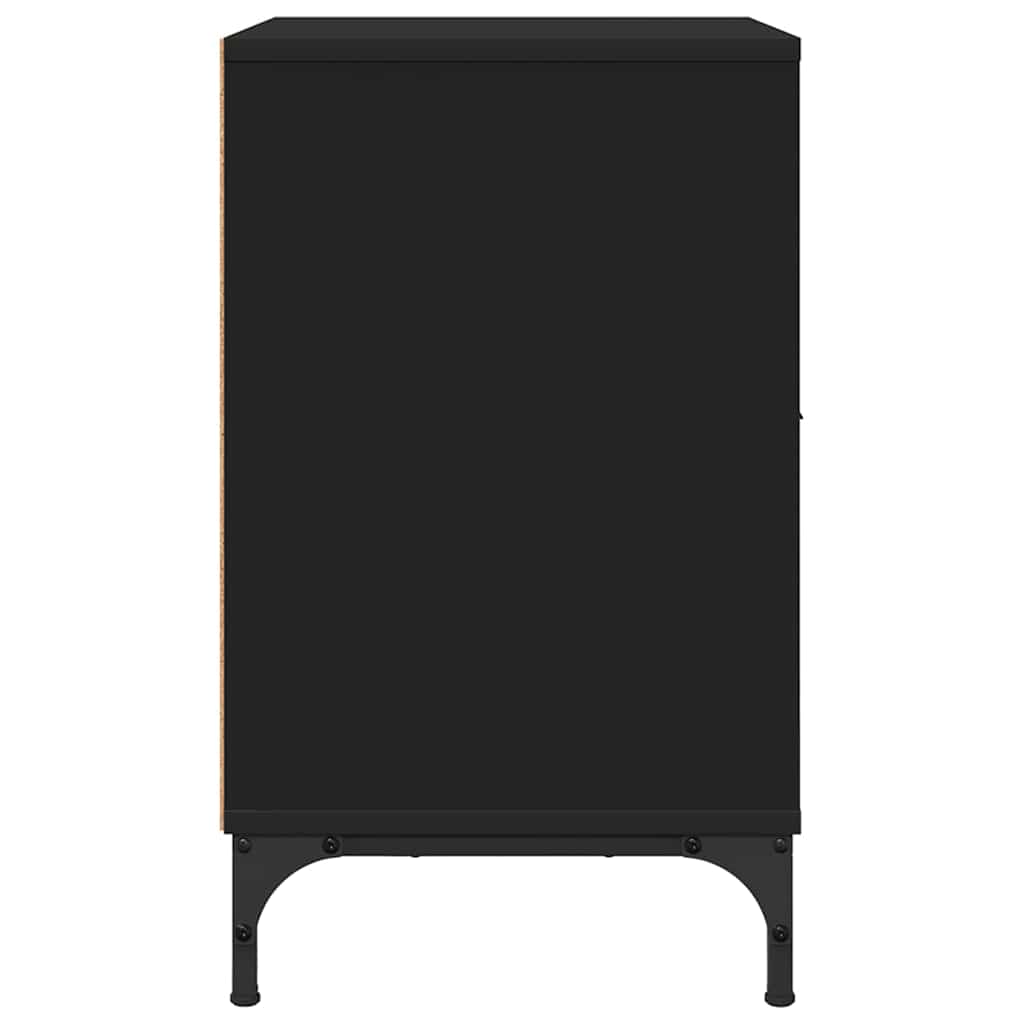 Mesa-de-cabeceira Preto 49 x 36 x 61 cm Madeira processada