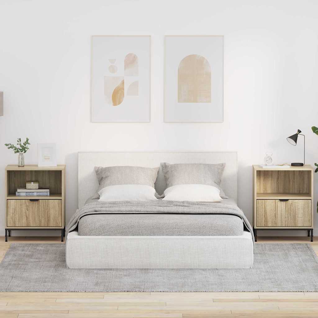 Mesas de cabeceira 2 pcs Carvalho sonoma 49 x 36 x 61 cm