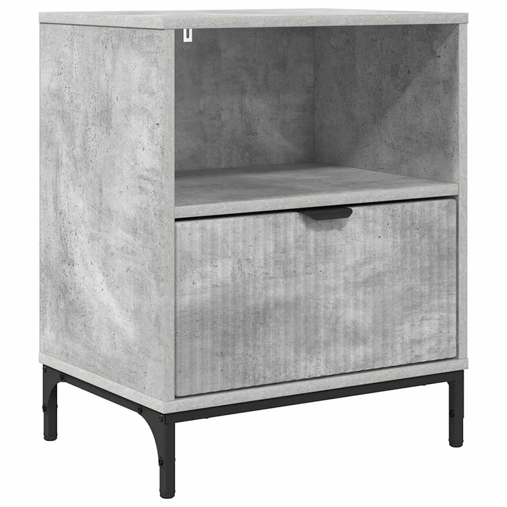 Mesa-de-cabeceira com gaveta Cinzento cimento 49 x 36 x 61 cm
