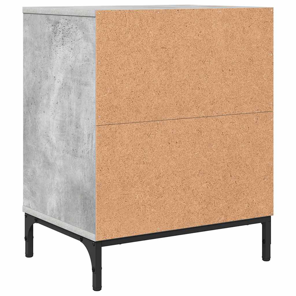 Mesas de cabeceira 2 pcs Cinzento cimento 49 x 36 x 61 cm
