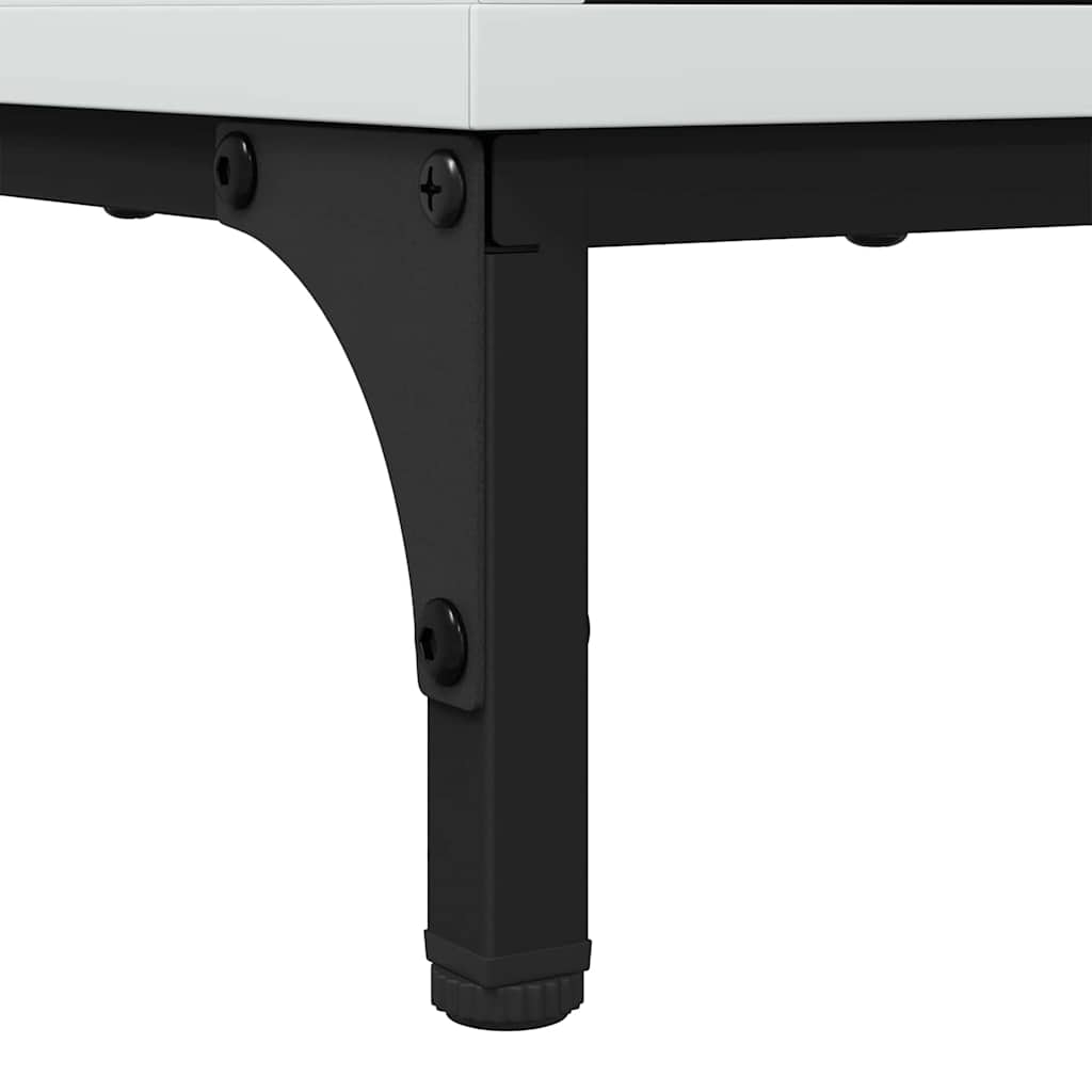 Mesa-de-cabeceira com gaveta Branco brilhante 49 x 36 x 61 cm