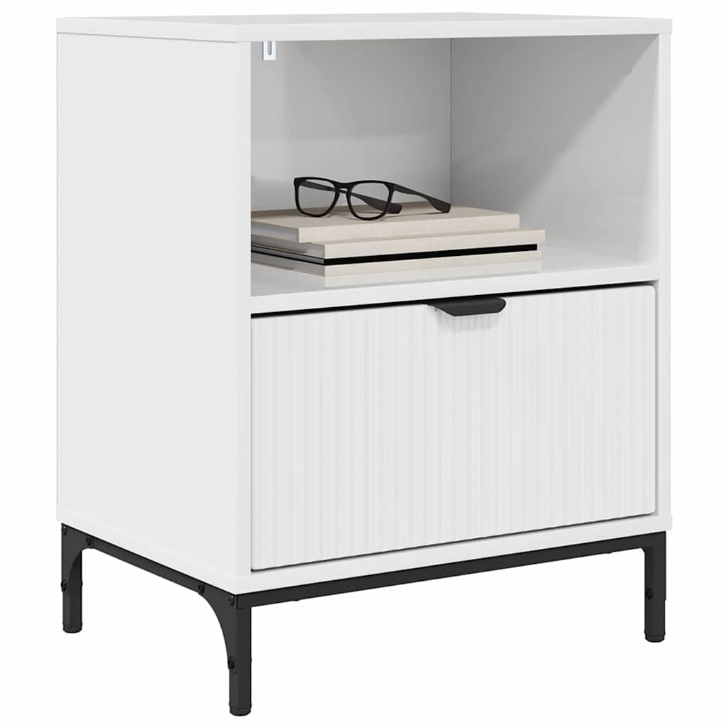 Mesas de cabeceira 2 pcs Branco brilhante 49 x 36 x 61 cm
