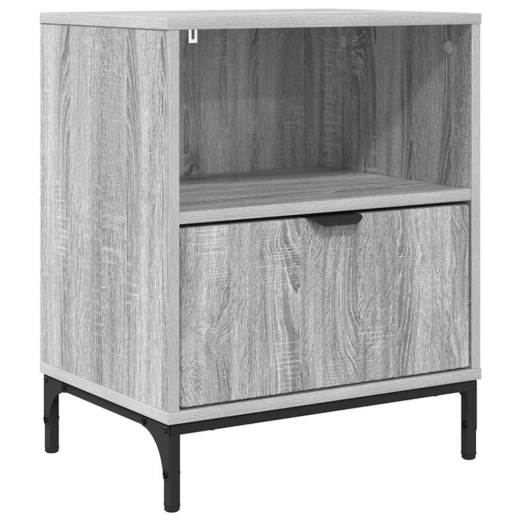 Mesa-de-cabeceira com gaveta Sonoma cinzento 49 x 36 x 61 cm