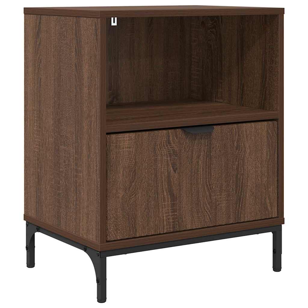Mesa-de-cabeceira com gaveta Carvalho castanho 49 x 36 x 61 cm