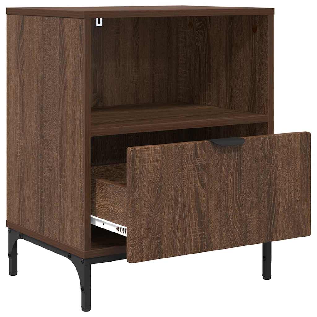 Mesas de cabeceira 2 pcs Carvalho castanho 49 x 36 x 61 cm