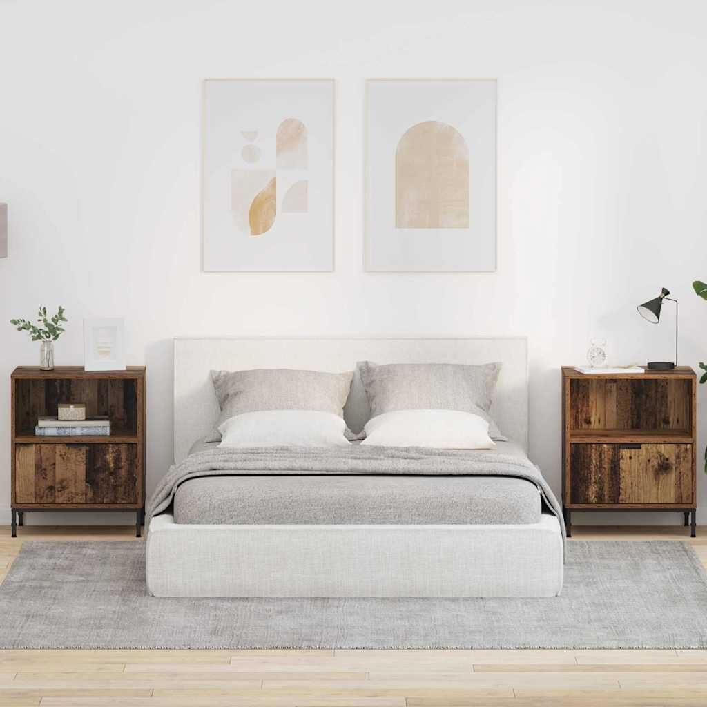 Mesas de cabeceira 2 pcs Madeira antiga 49 x 36 x 61 cm
