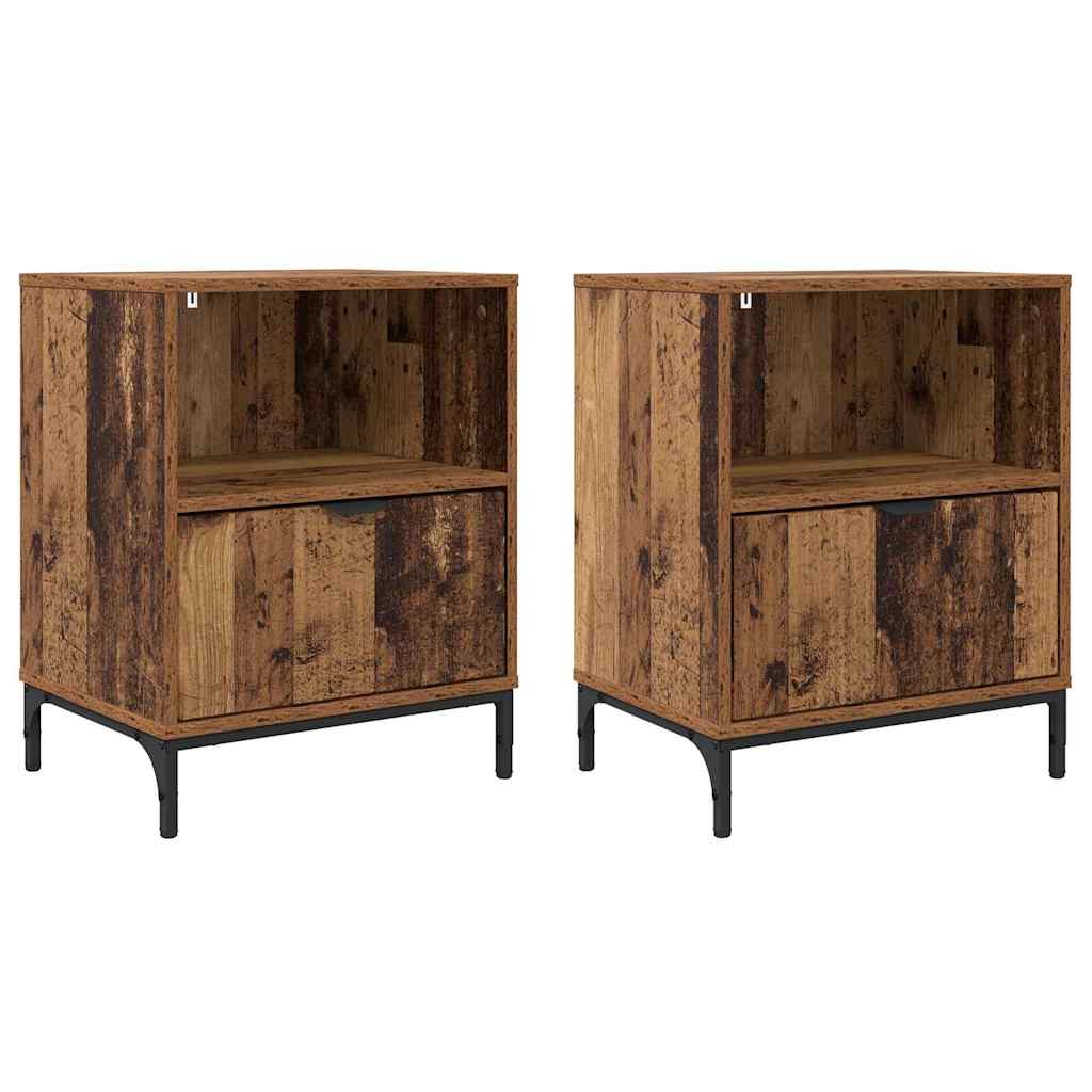 Mesas de cabeceira 2 pcs Madeira antiga 49 x 36 x 61 cm