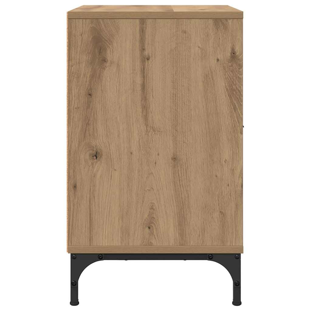 Mesa-de-cabeceira com gaveta carvalho artisiano 49 x 36 x 61 cm
