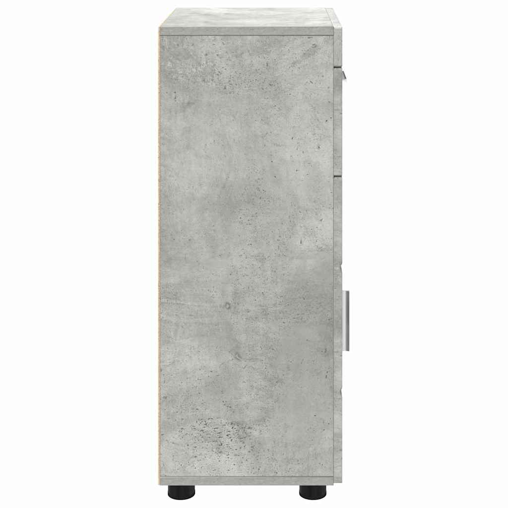 Estante de Parede com porta Cinzento cimento 55 x 29 x 100 cm