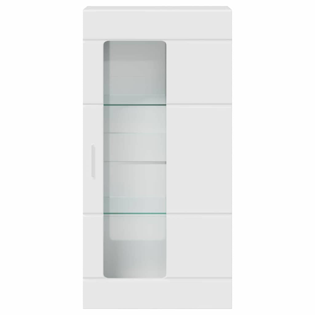 Estante de Parede com porta Branco brilhante 55 x 29 x 100 cm