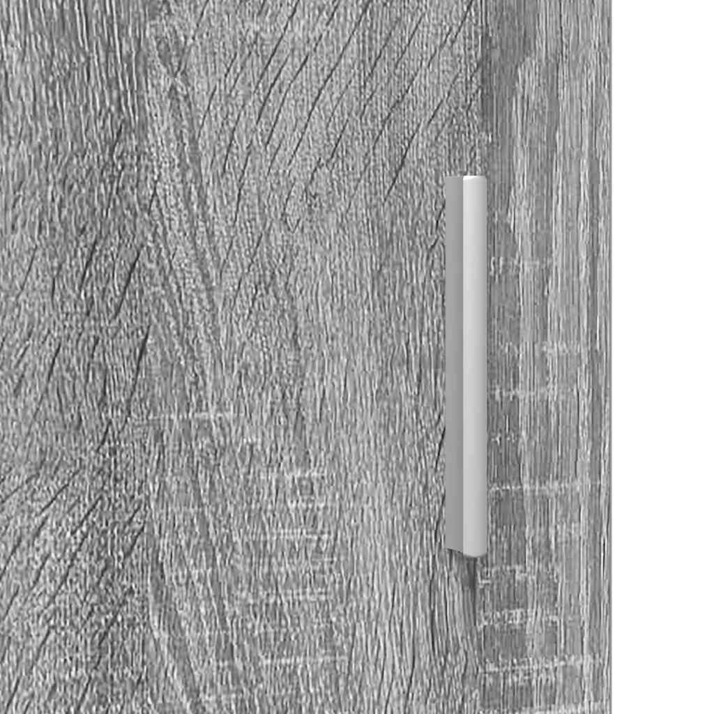 Estante de Parede com porta Sonoma cinzento 55 x 29 x 100 cm