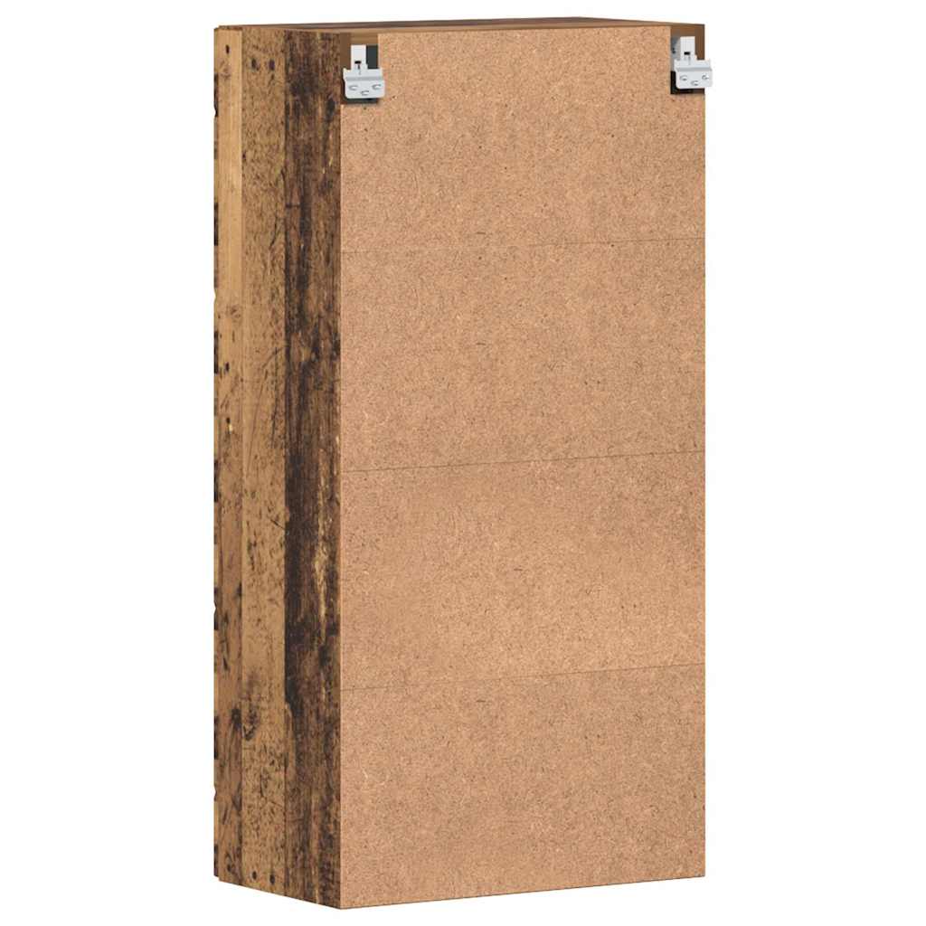 Estante de Parede com porta Madeira antiga 55 x 29 x 100 cm