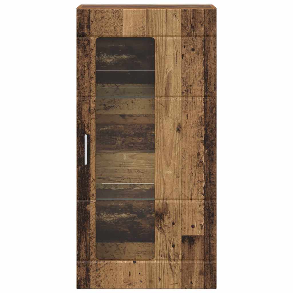 Estante de Parede com porta Madeira antiga 55 x 29 x 100 cm