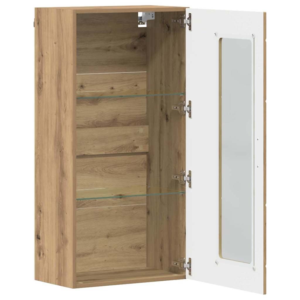 Estante de Parede com porta carvalho artisiano 55 x 29 x 100 cm