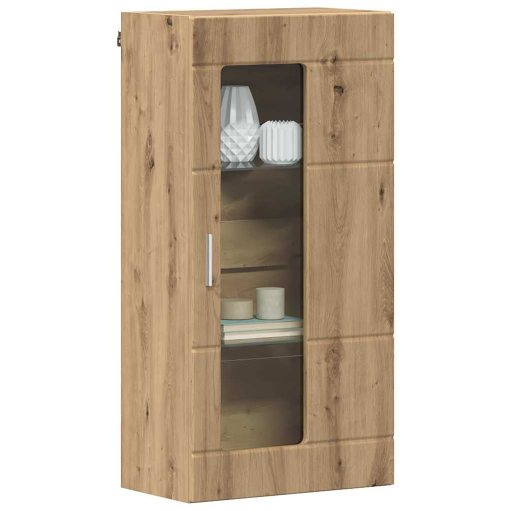 Estante de Parede com porta carvalho artisiano 55 x 29 x 100 cm