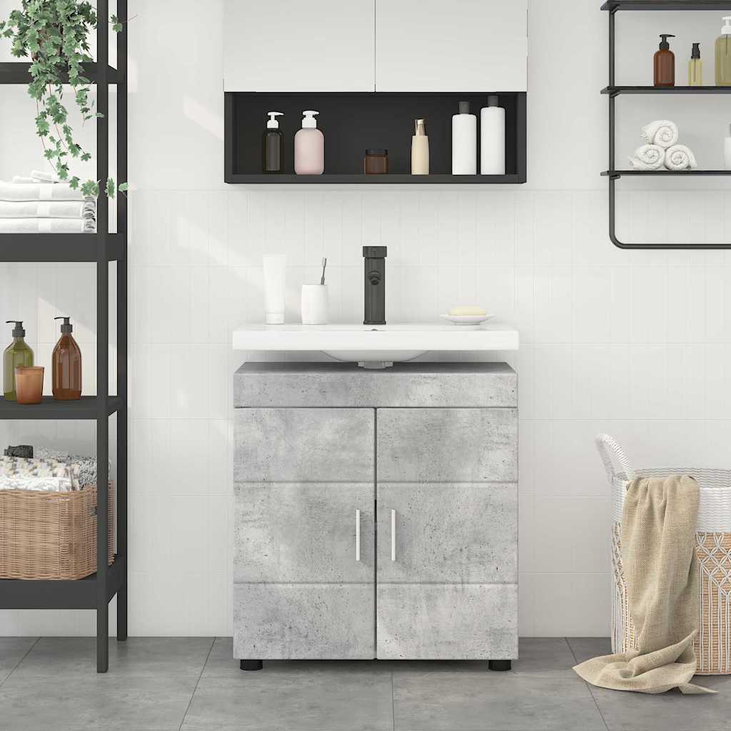 Gabinete para lavatório de banheiro TULUM Cinzento cimento