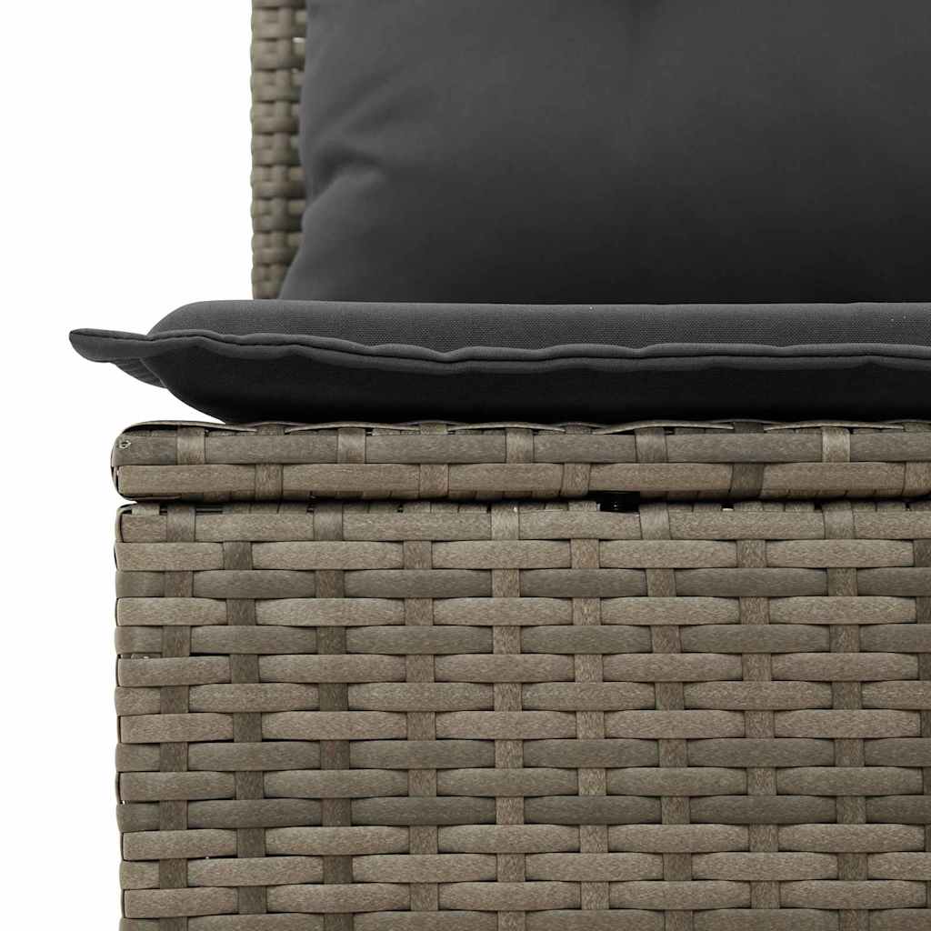 Banco de jardim com almofada Cinzeto Rattan Sintético