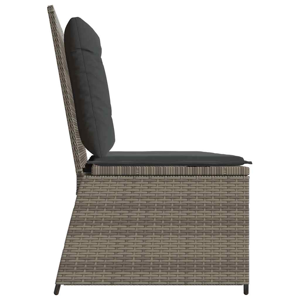 Banco de jardim com almofada Cinzeto Rattan Sintético