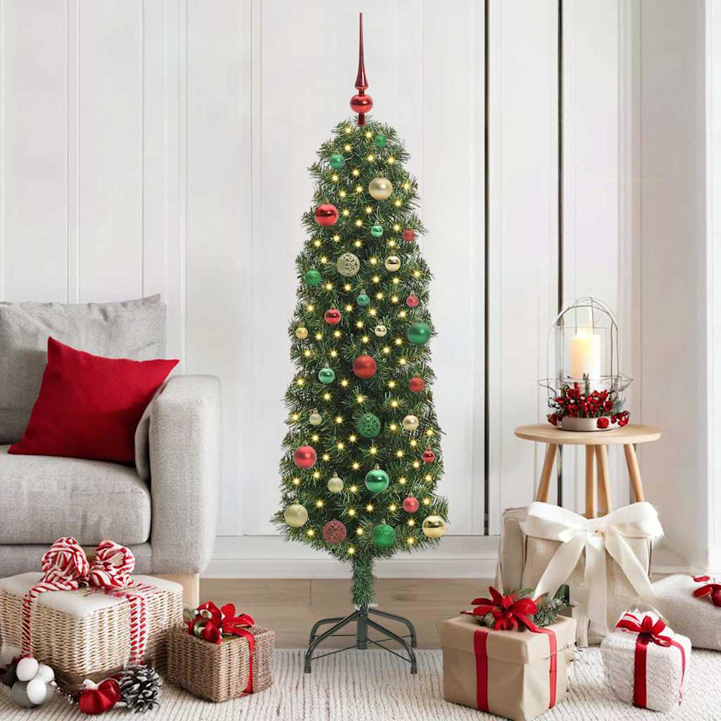 Árvore de Natal Artificial Verde 150 cm PVC e Aço e Plástico