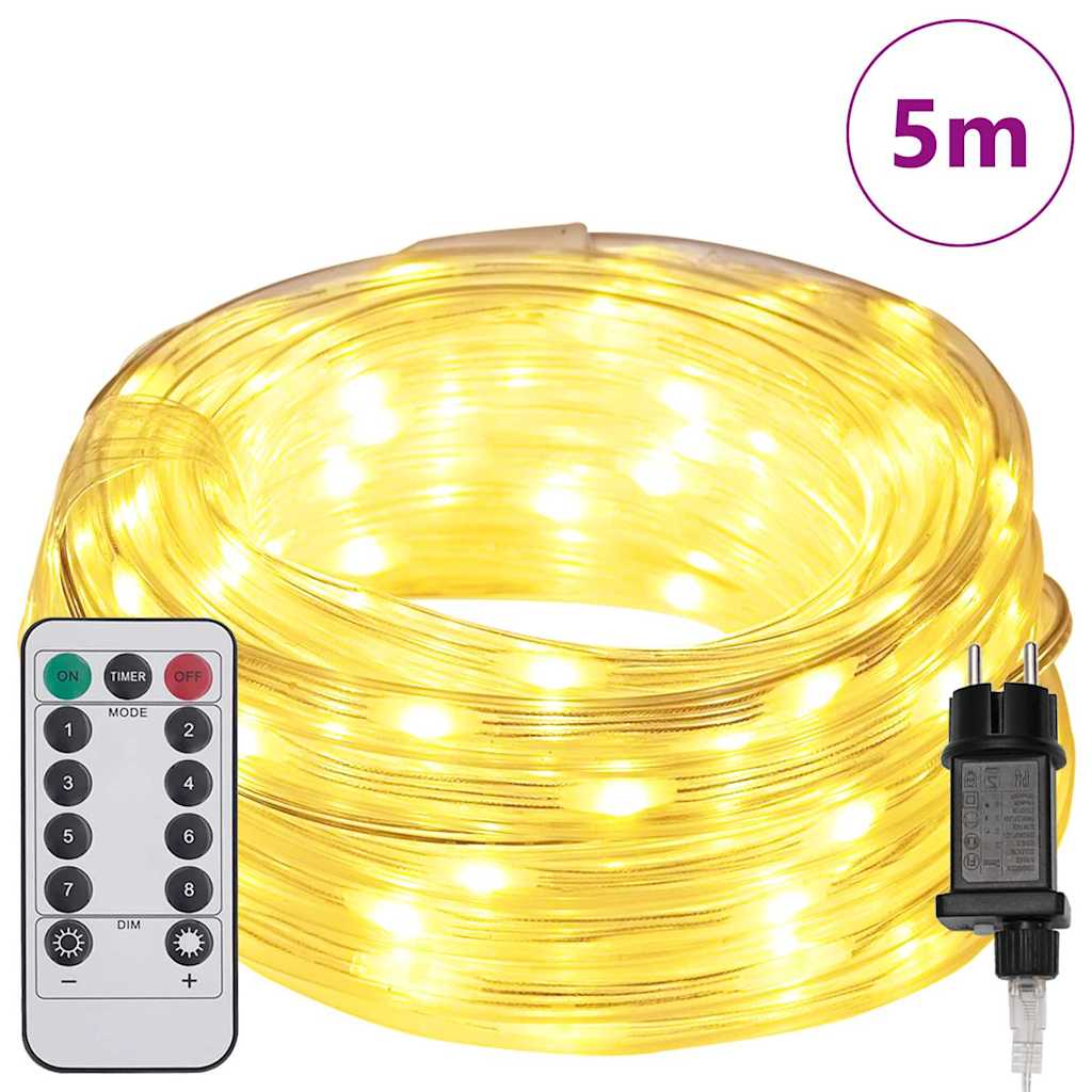 Luz de Corda com 120 LEDs Branco Frio 5 m PVC