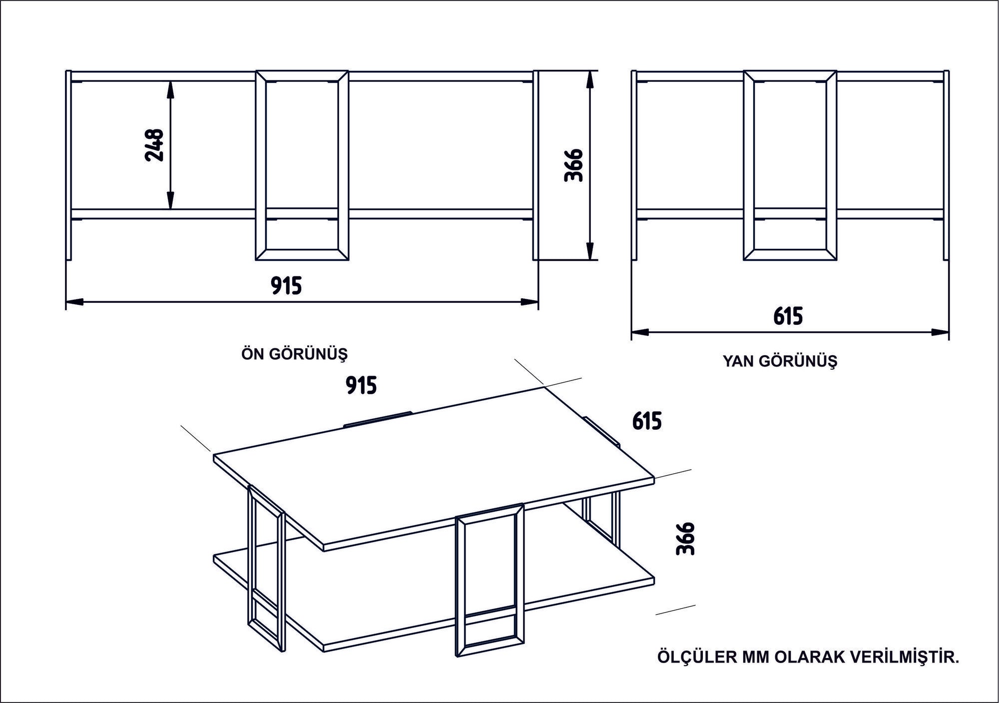 Mesa de Centro Barroca Elegante, Dourada e Preta, 91,5 x 36,6 x 61,5 cm | 100% Melamina, Pés de Metal, Design de 2 Níveis, Padrão de Mármore Elegante, Armazenamento Adicional