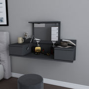 Toucador – 100cm x 62cm x 38,9cm – Antracite – Aglomerado revestido de melamina