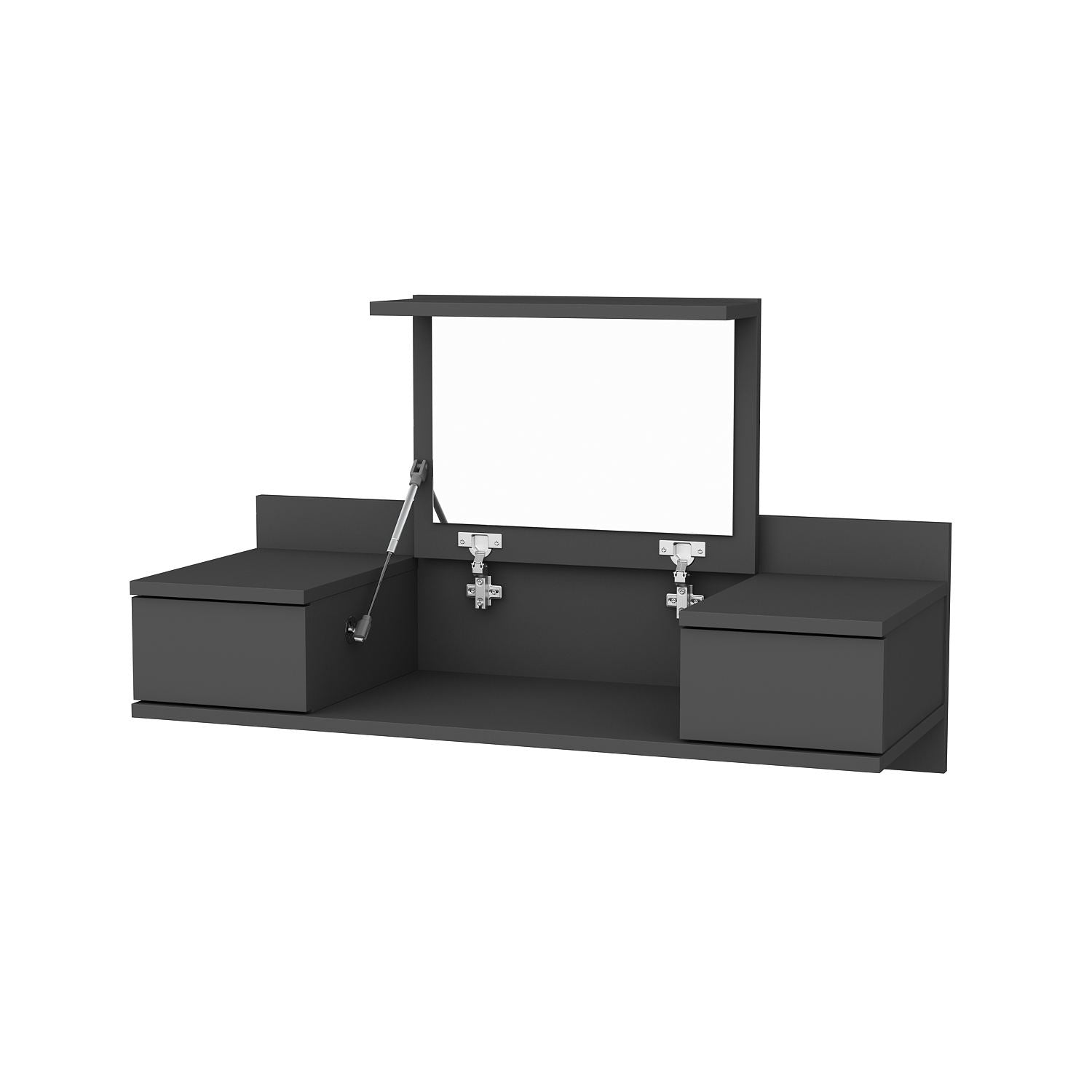 Toucador – 100cm x 62cm x 38,9cm – Antracite – Aglomerado revestido de melamina
