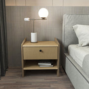 Mesa de Cabeceira – 45cm x 45cm x 35cm – Nogueira e Hazeran – MDF