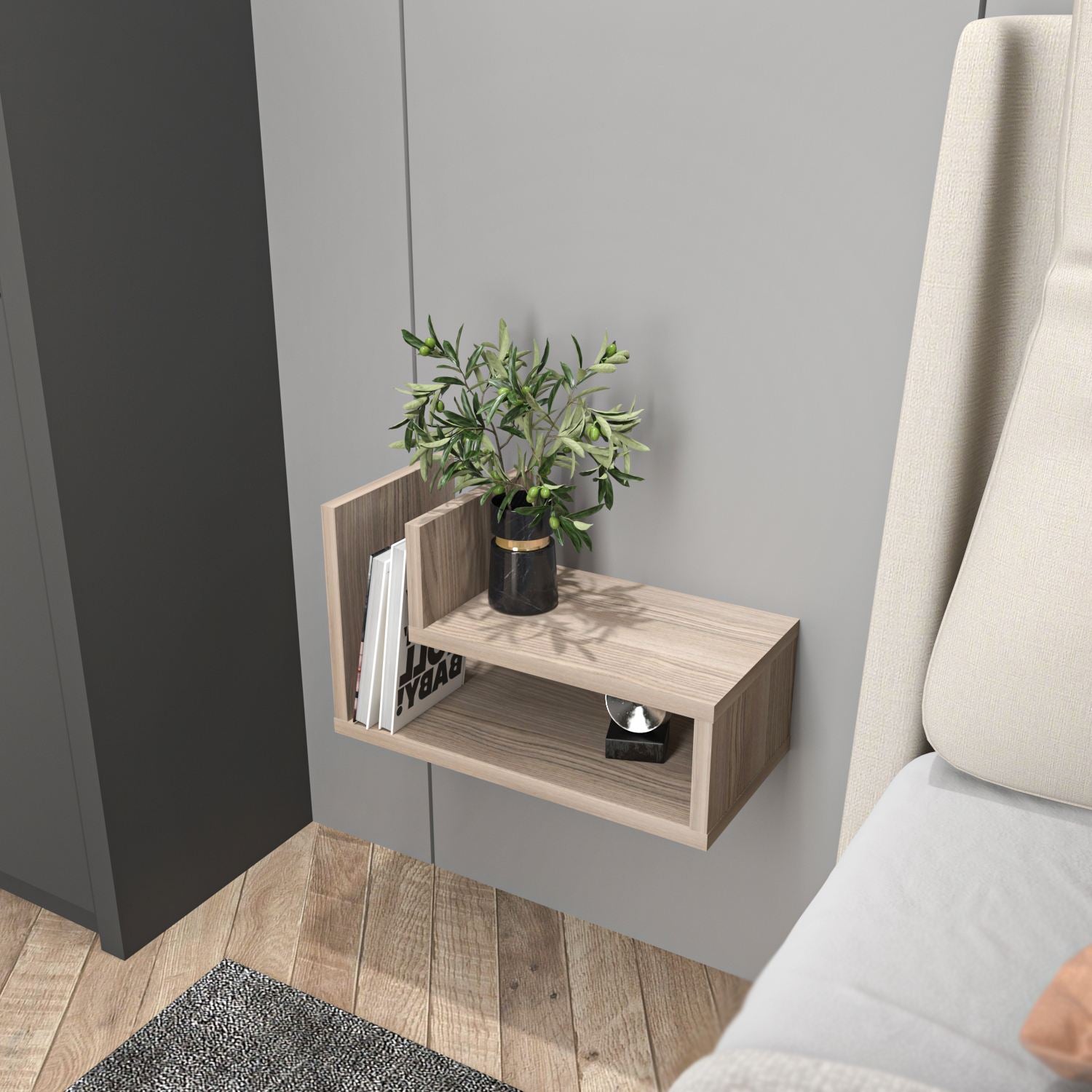 Mesa de Cabeceira – 45cm x 26,8cm x 22cm – Cor Córdoba – MDF