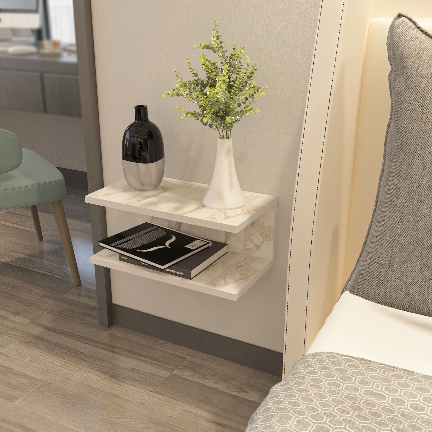 Mesa de Cabeceira – 45cm x 19.6cm x 23.8cm – Éfeso – Aglomerado
