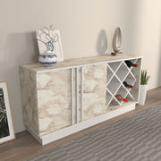 Aparador – 148cm x 70cm x 40cm – Branco e Éfeso – MDF