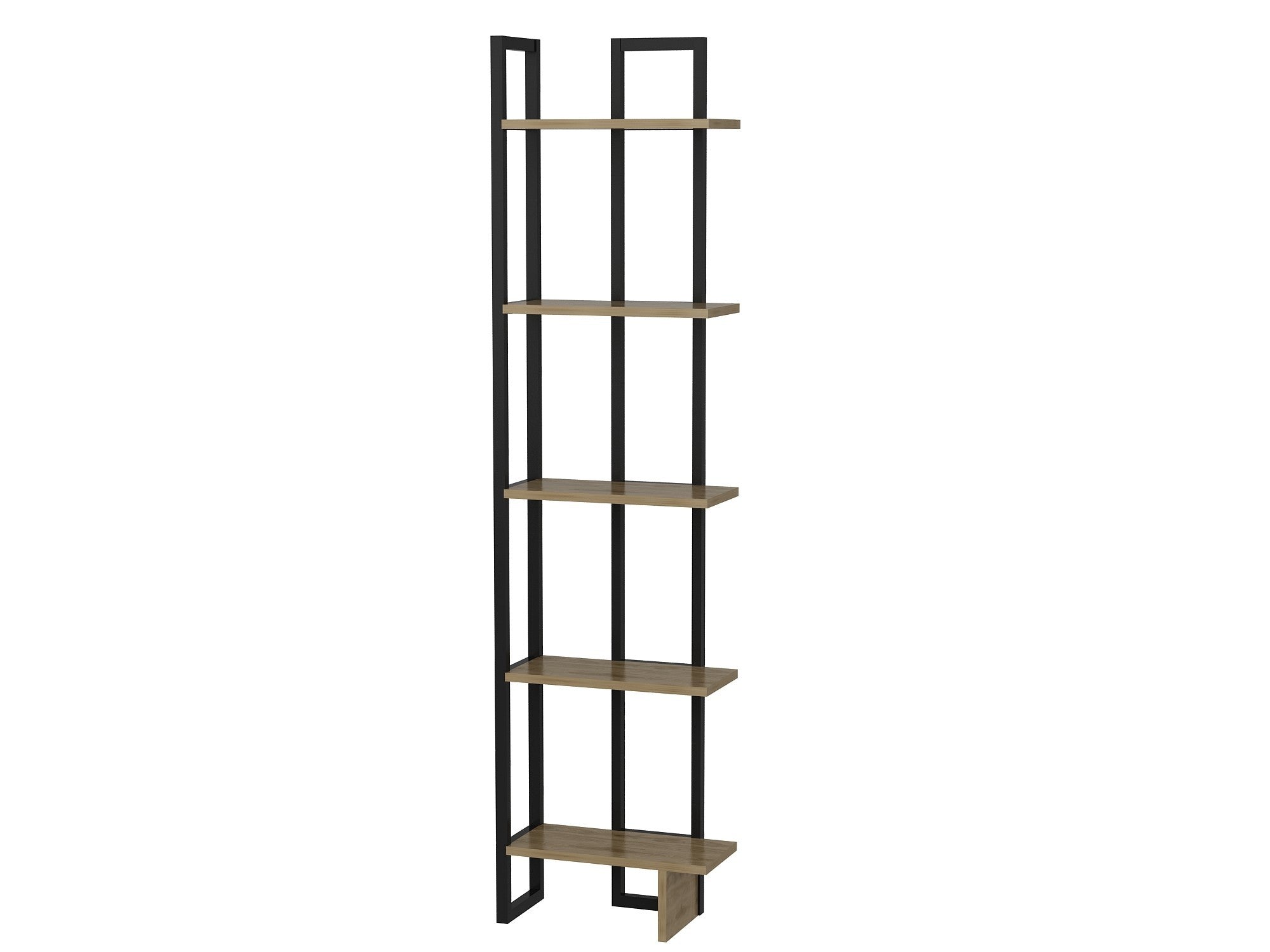 Estante de Livros – 45 x 180 x 22 cm – Carvalho e Preto – Painel de Partículas com Melamina