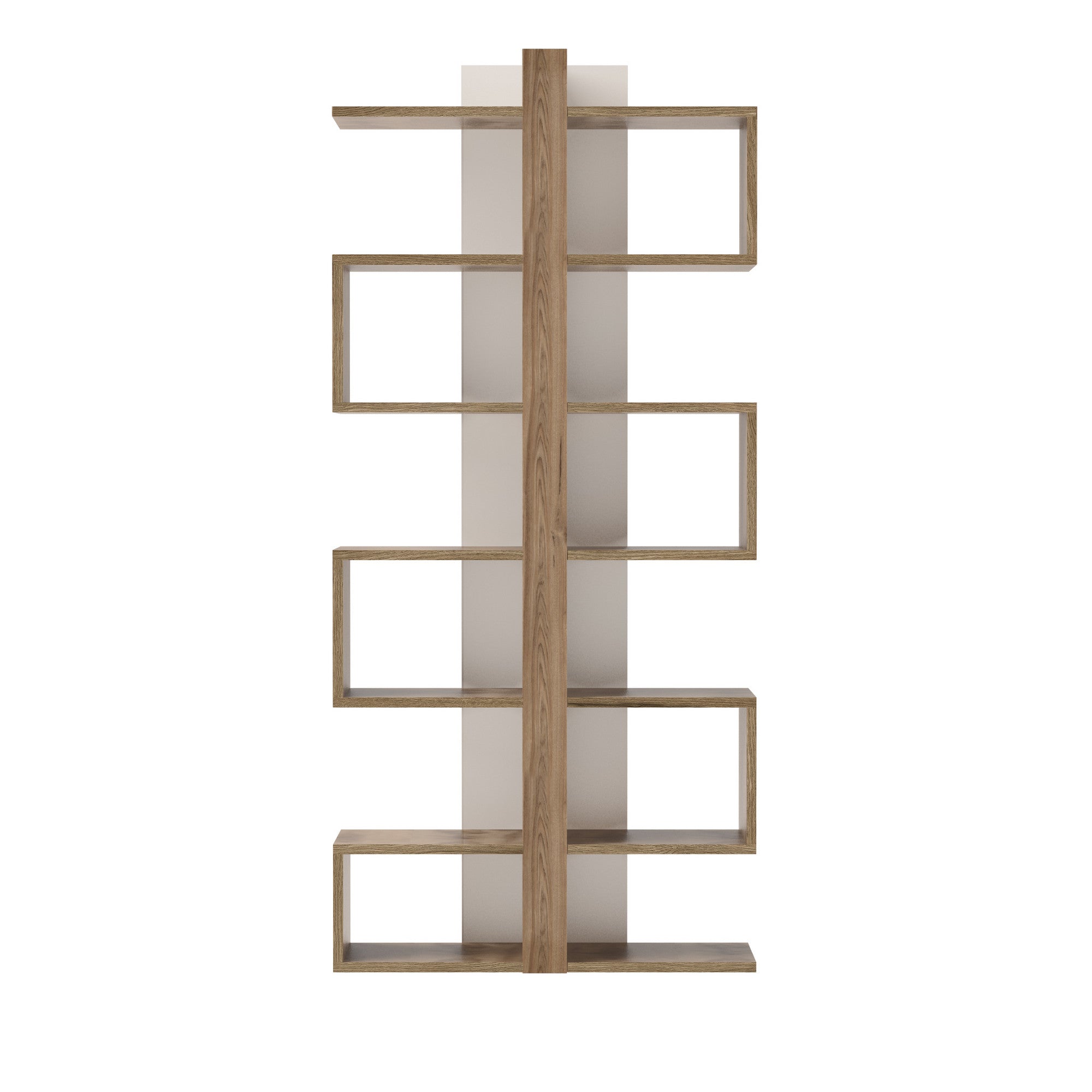Estante moderna de carvalho, 78 cm x 170 cm x 29,5 cm | Painel de partículas 100% revestido de melamina, 18 mm de espessura | Montável na parede, várias prateleiras para armazenamento com estilo