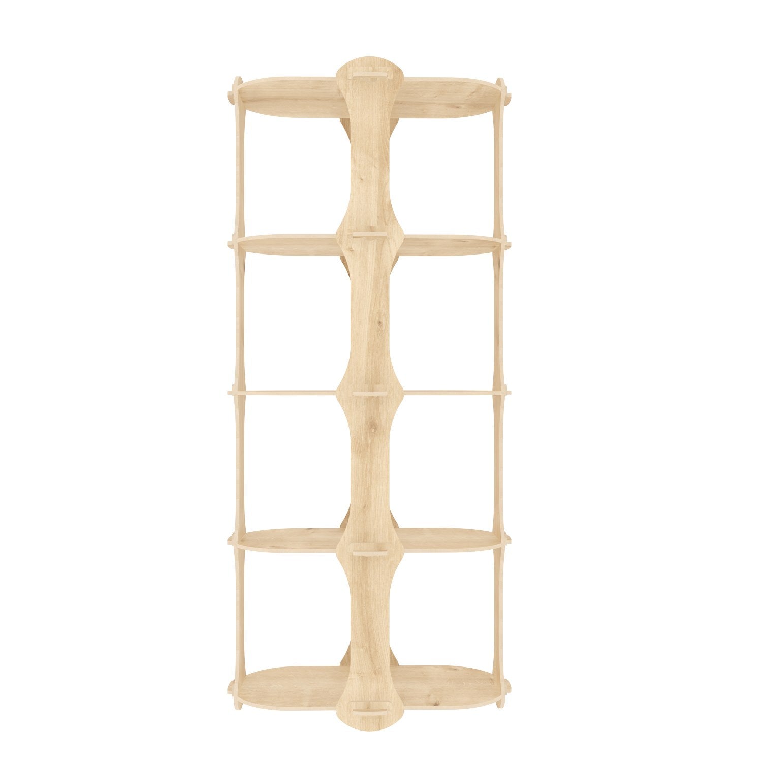 Estante de carvalho elegante, 57,6 x 137,5 x 27 cm | Painel de partículas 100% revestido de melamina, 8 mm de espessura | Perfeito para decoração moderna de casa e escritório