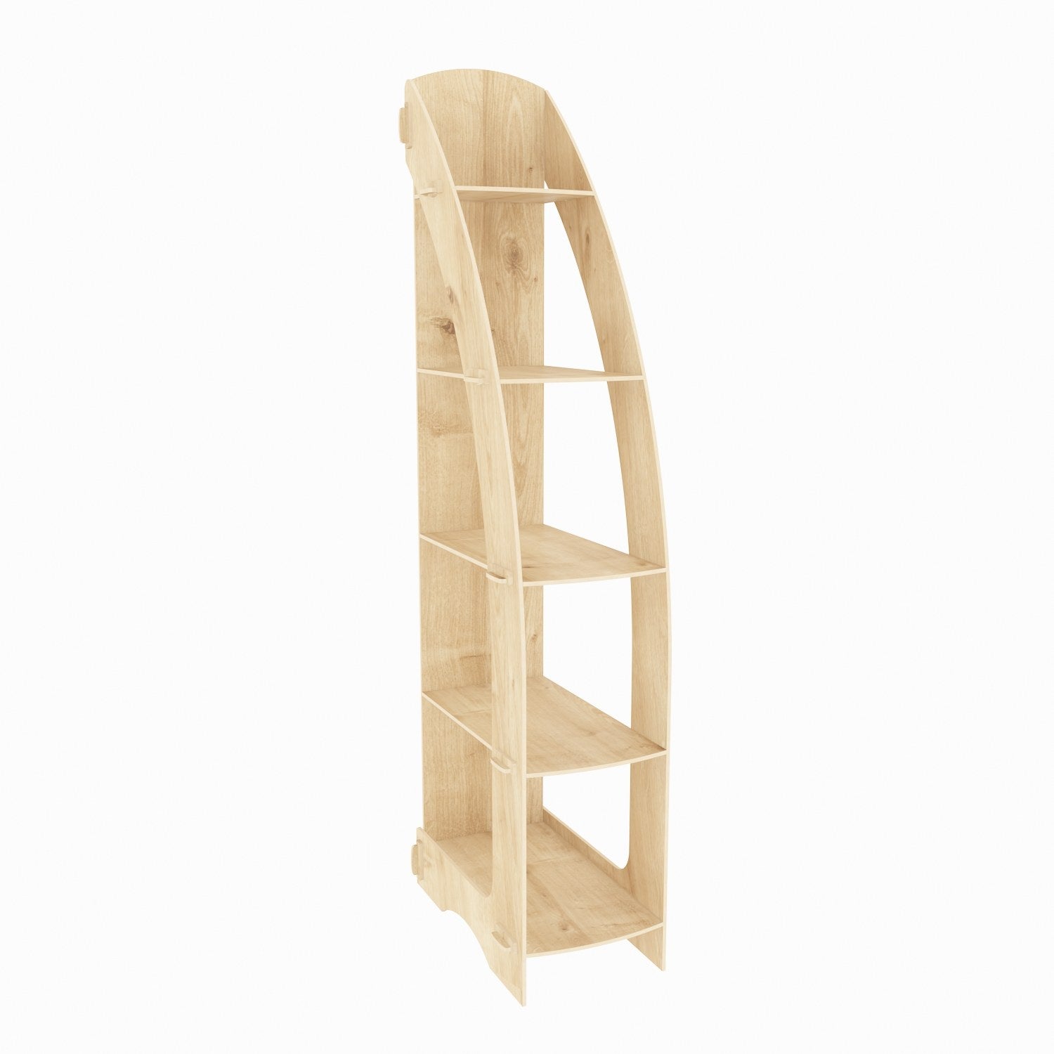 Estante de carvalho elegante, 58 x 180 x 31,6 cm | Painel de partículas 100% revestido de melamina, 8 mm de espessura | Perfeita para decoração moderna de casa e escritório