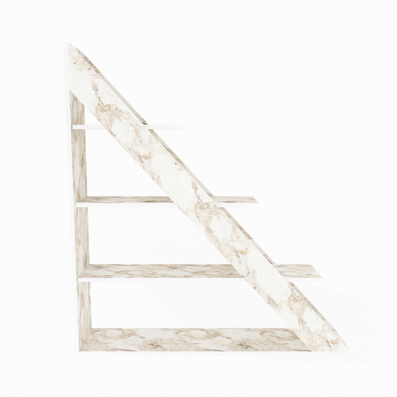 Estante branca elegante, 120 cm x 131,8 cm x 25 cm | Painel de partículas 100% revestido de melamina, 18 mm de espessura | Perfeita para armazenamento moderno em casa e escritório