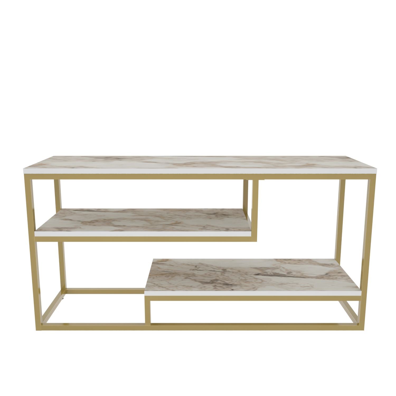 Móvel de TV – 120,2 cm x 60 cm x 35,2 cm – Éfeso e Ouro – MDF