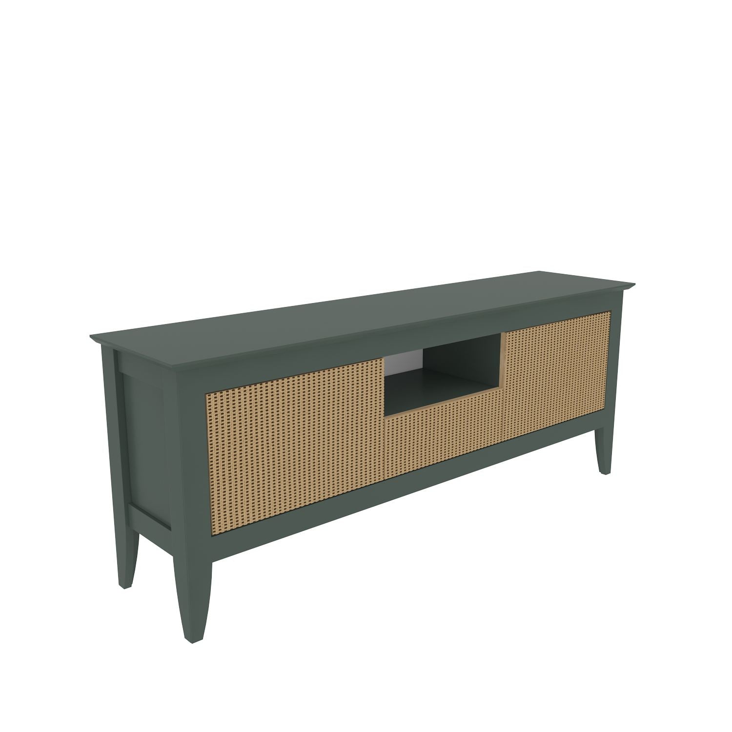 Móvel de TV – 150 cm x 59 cm x 35 cm – Verde e Hazeran – MDF
