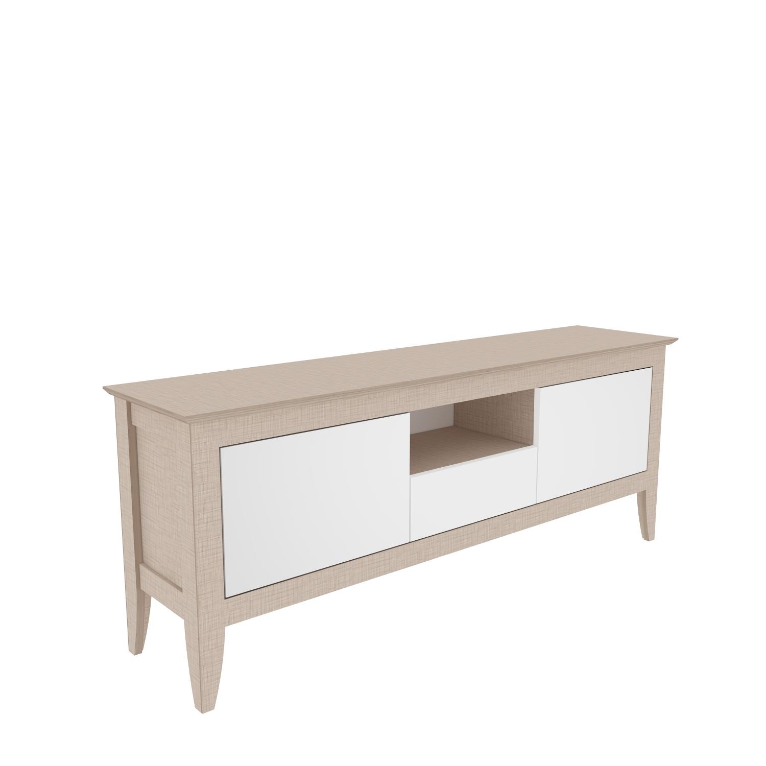 Móvel de TV – 150cm x 59cm x 35cm – Bege e Branco – MDF