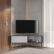 Móvel de TV – 140cm x 54cm x 45cm – Antracite e Branco – MDF