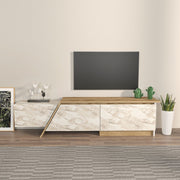 Móvel de TV – 180cm x 28.6cm x 35cm – Carvalho Oud e Éfeso – Madeira Aglomerada