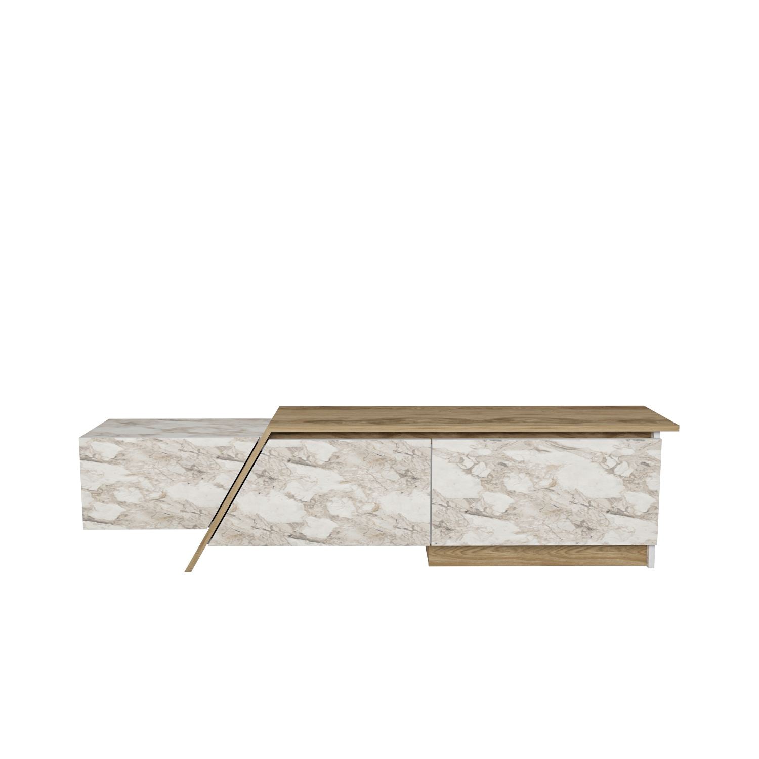 Móvel de TV – 180cm x 28.6cm x 35cm – Carvalho Oud e Éfeso – Madeira Aglomerada
