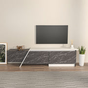 Móvel de TV – 180 cm – Cinza e Branco – Painel de partículas revestido em melamina