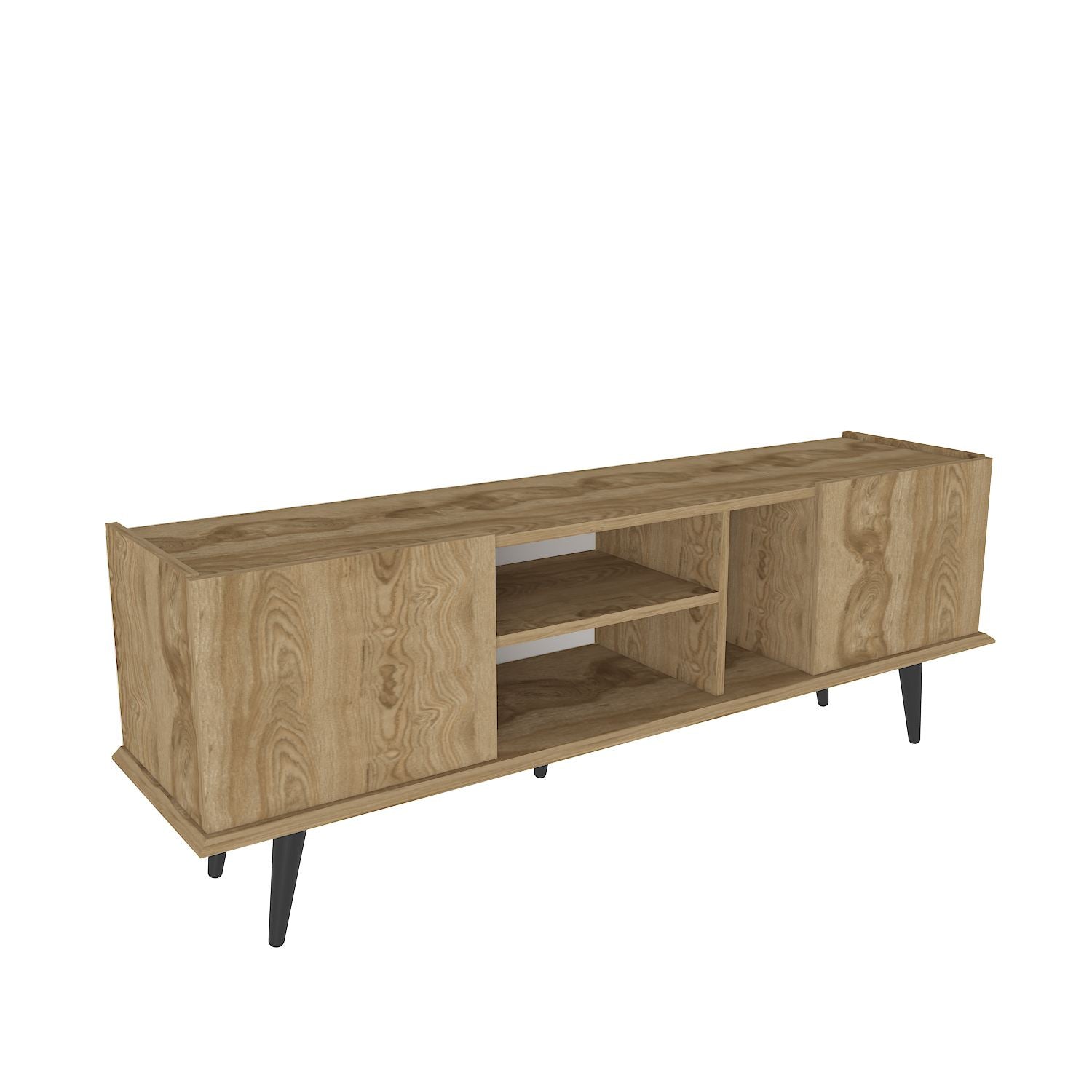 Móvel de TV – 154,4cm x 56,6cm x 31,3cm – Carvalho Oud – Aglomerado revestido de melamina