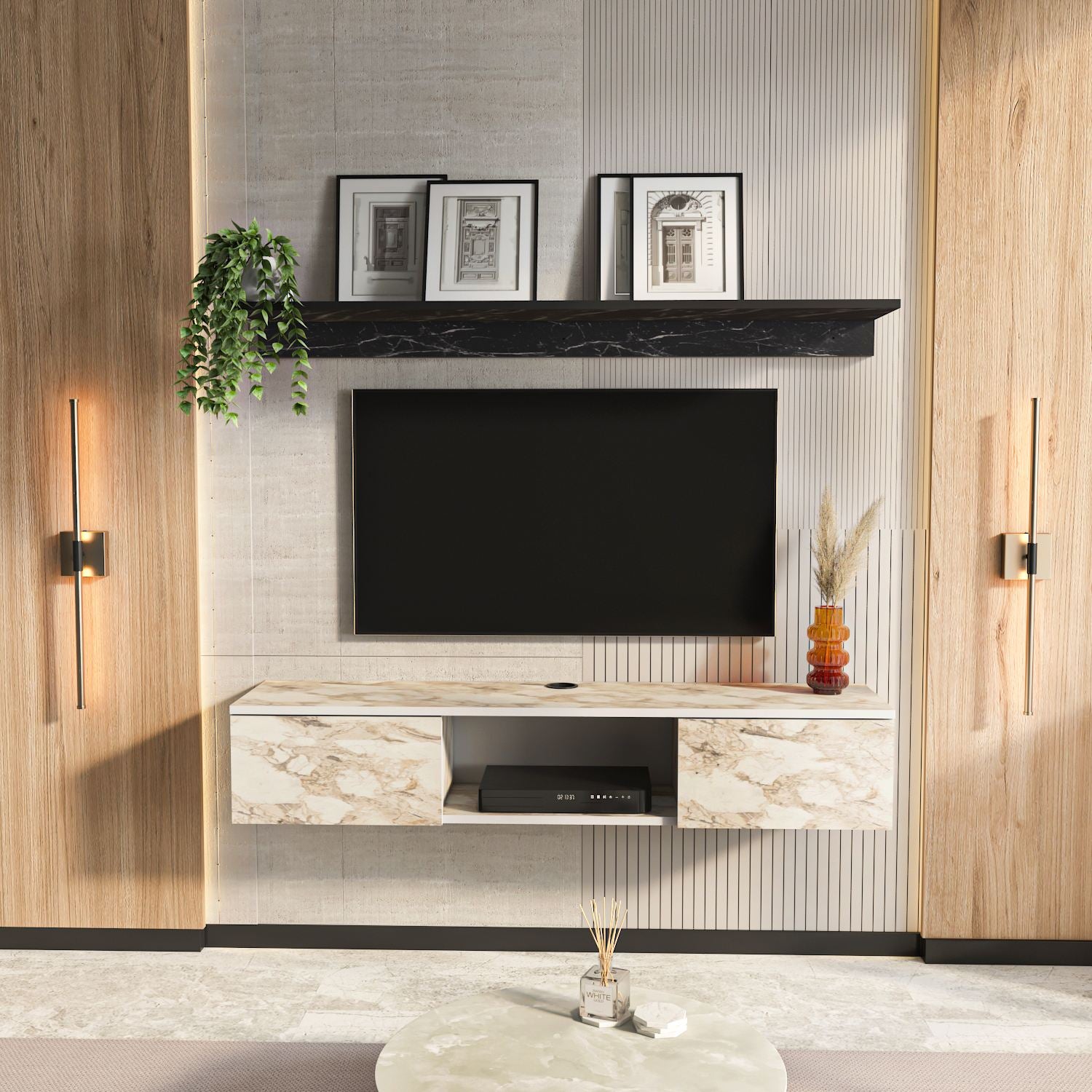 Móvel de TV – 140cm – Branco – MDF