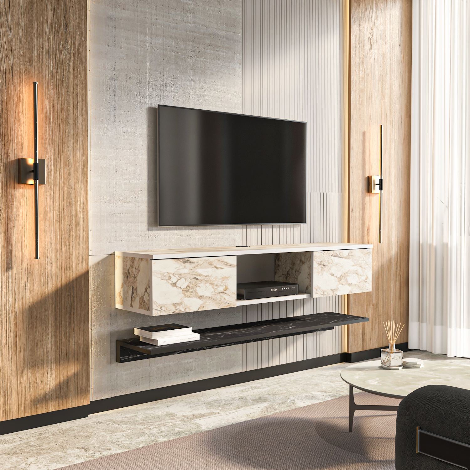 Móvel de TV – 140cm – Branco – MDF
