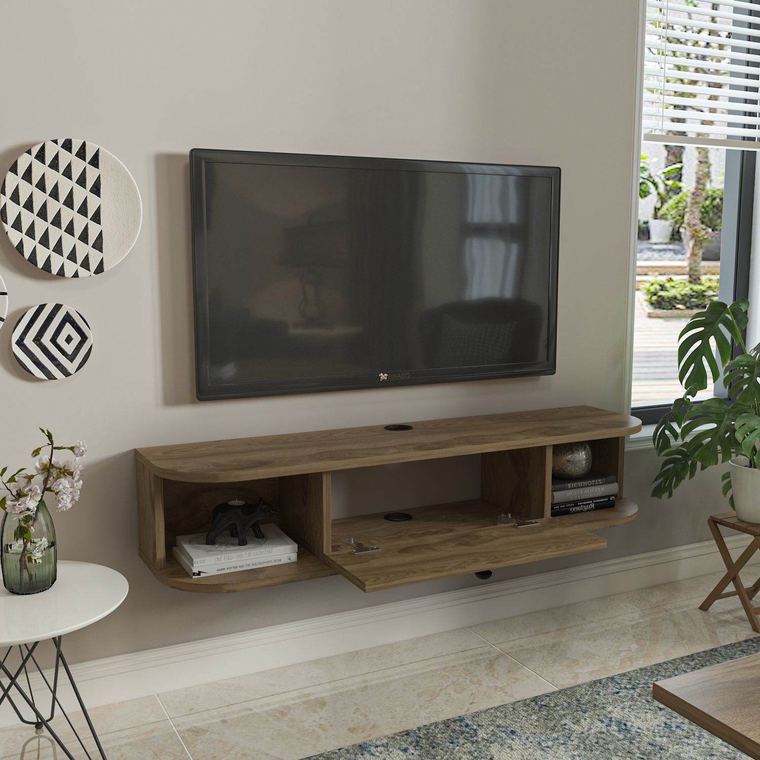 Móvel de TV – 120cm x 23.4cm x 29.6cm – Carvalho Oud – MDF