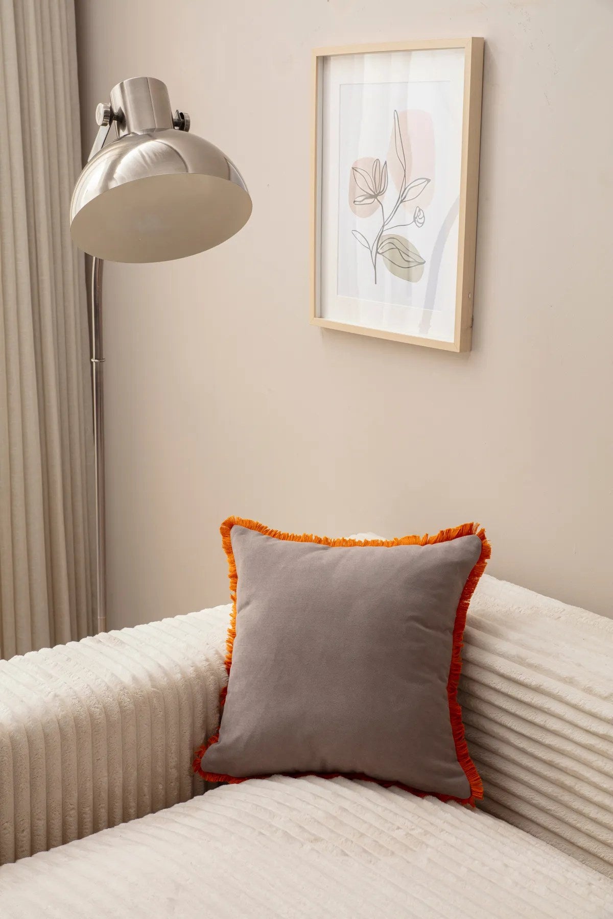 Capa de Almofada – 43 x 43 cm – Cinza – Poliester